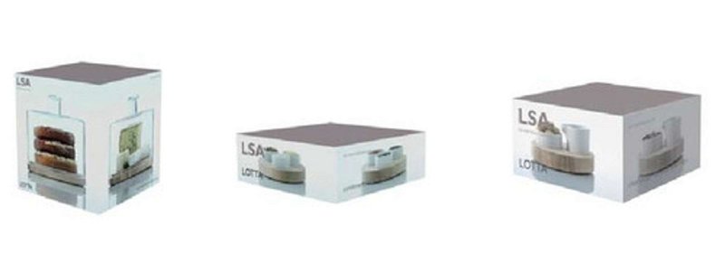 L.S.A. - Plat de service lotta Ø 31 cm - transparent