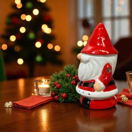Burnt-Santa Claus Ceramic Santa Claus-Essentialöle, Wachse & Parfums-16 cm-artisanale Weihnachtsdekoration Festive Atmosphäre und Kokonation