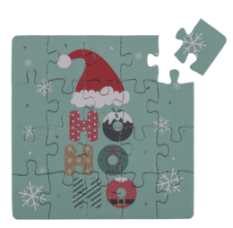 Square shape gift card, puzzle, X-Mas,