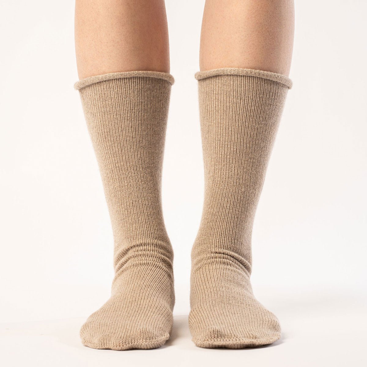 Women's Socks Knitted Merino Creamy Beige