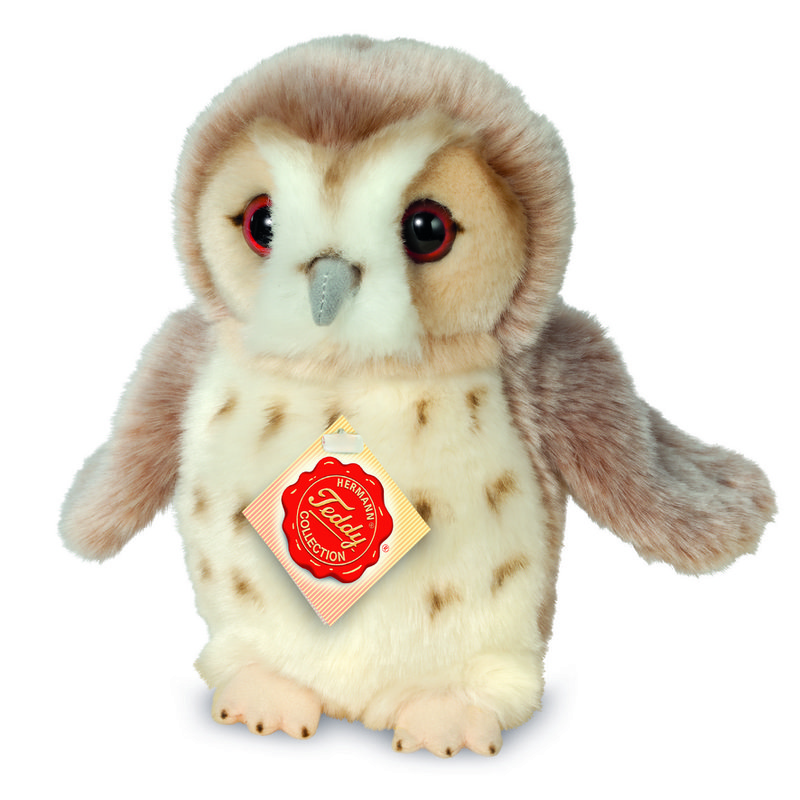 Gufo beige 20 cm - peluche - animale di pezza