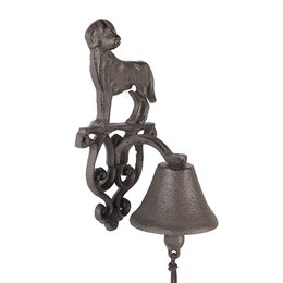 Timbre Antiguo Perro 14x14x24 cm Marrón Metal