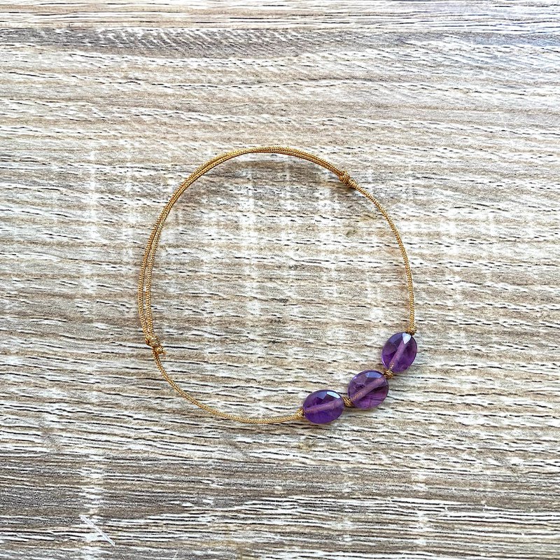 Pulsera ajustable Candy piedras naturales dorado