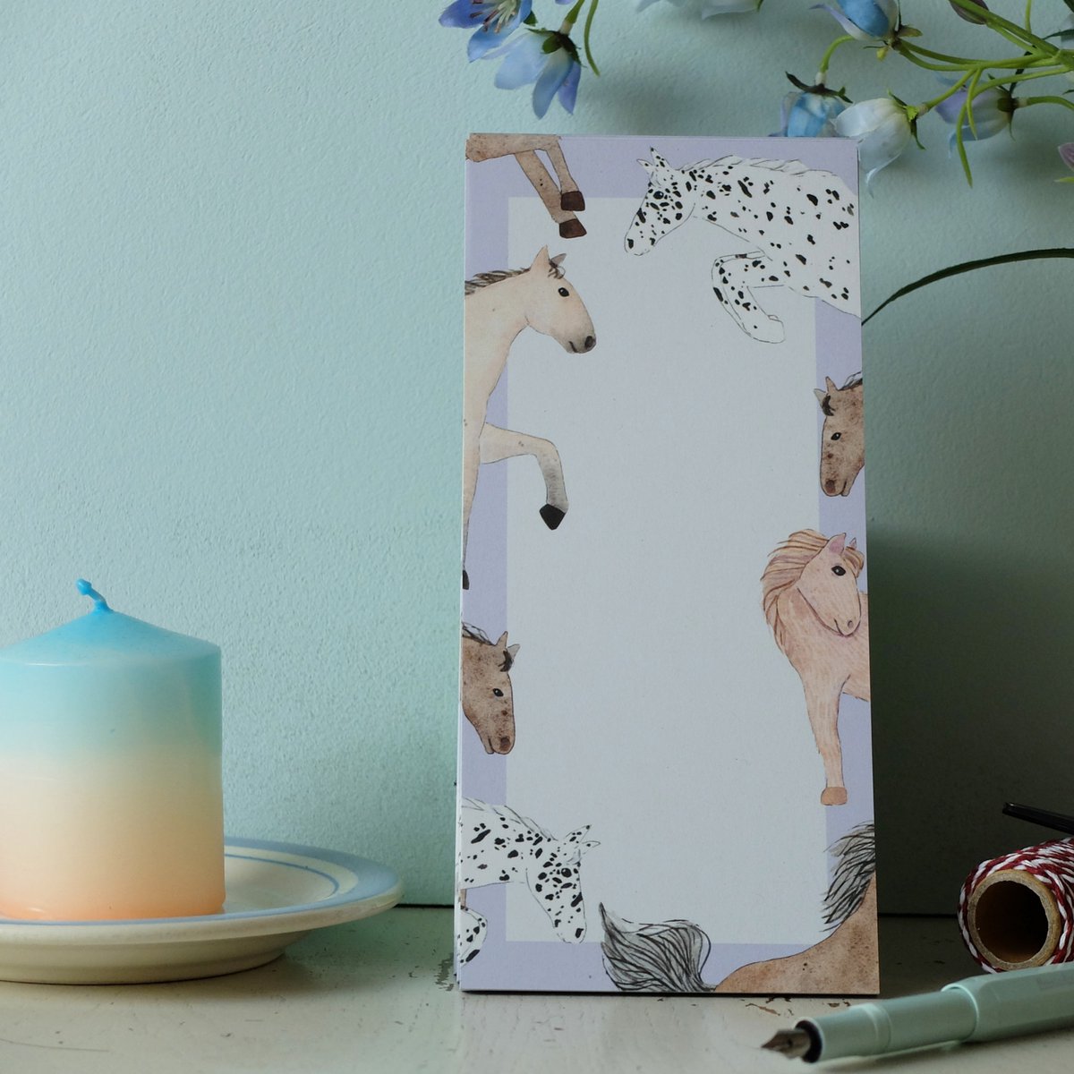 Notepad 10x20 cm horses