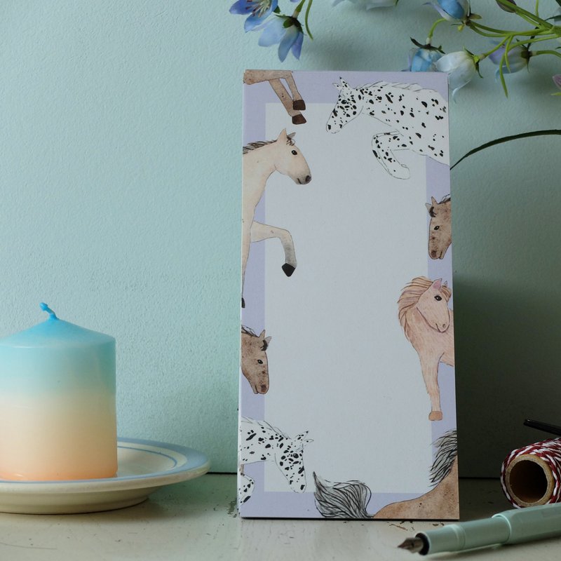 Notepad 10x20 cm horses