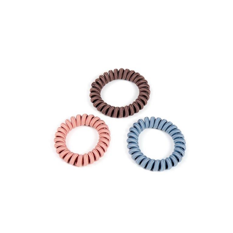 Set of 3 Hair Rubber Bands - Lined Telephone Cable