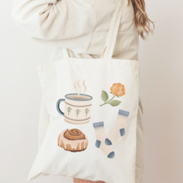 Sacca in tessuto Autunno Hygge scandi jute borse North - Scandinavia Svezia - Regalo accogliente tasca di iuta