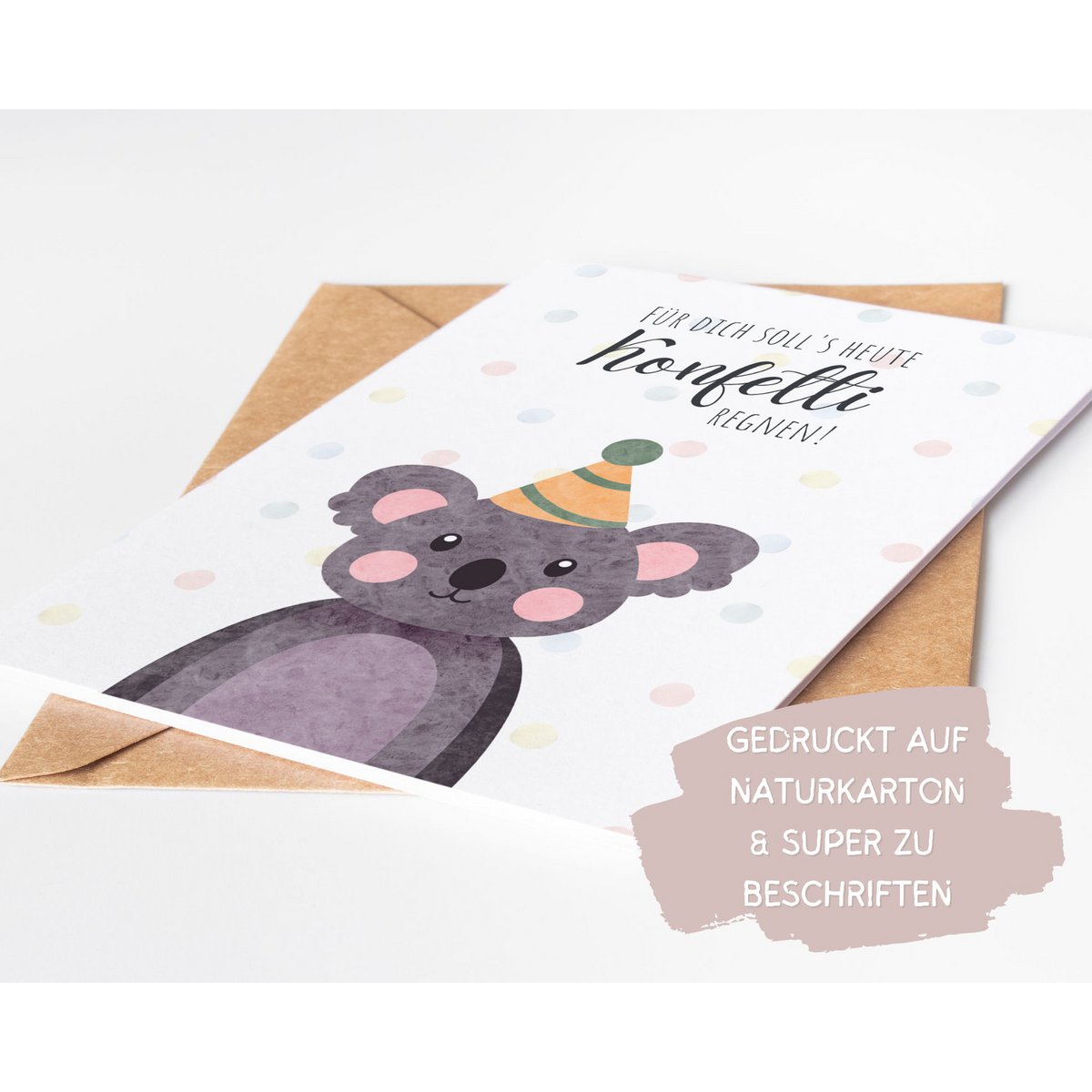 Juego de tarjetas de cumpleaños para niños y adultos con animales, 5 tarjetas plegables con sobres, juego de tarjetas de felicitación de cumpleaños