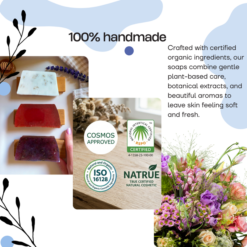 Artisan Bio-Seifenset (3 Stück) – Lavendel, Honig und Hafer