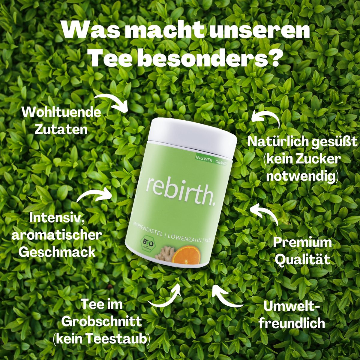 Organic Superfood Tea Rebirth 75g can