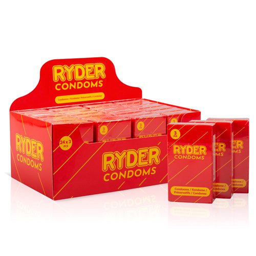 Ryder Condoms - 24 x 3 Pieces
