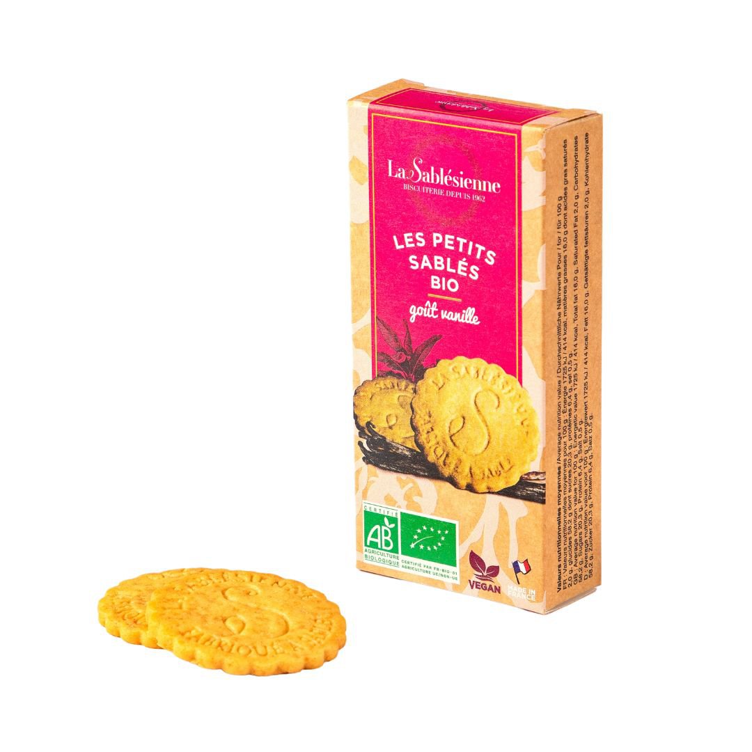 Bio-Vanille-Shortbread-Kekse – Karton 37 g