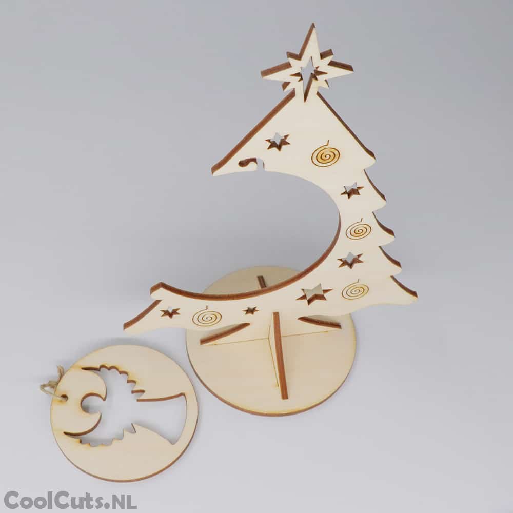 CoolCuts Wooden Christmas tree 22cm