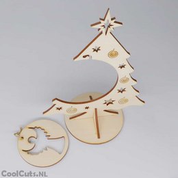 CoolCuts Wooden Christmas tree 22cm