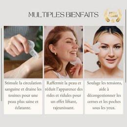 Gua sha - Natuurlijk Bergkristal - Massage Accessoire Tool - Face Lift - Gratis Cover