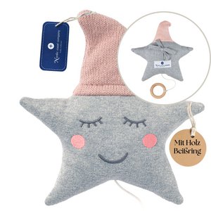 Pink-grey musical mobile star