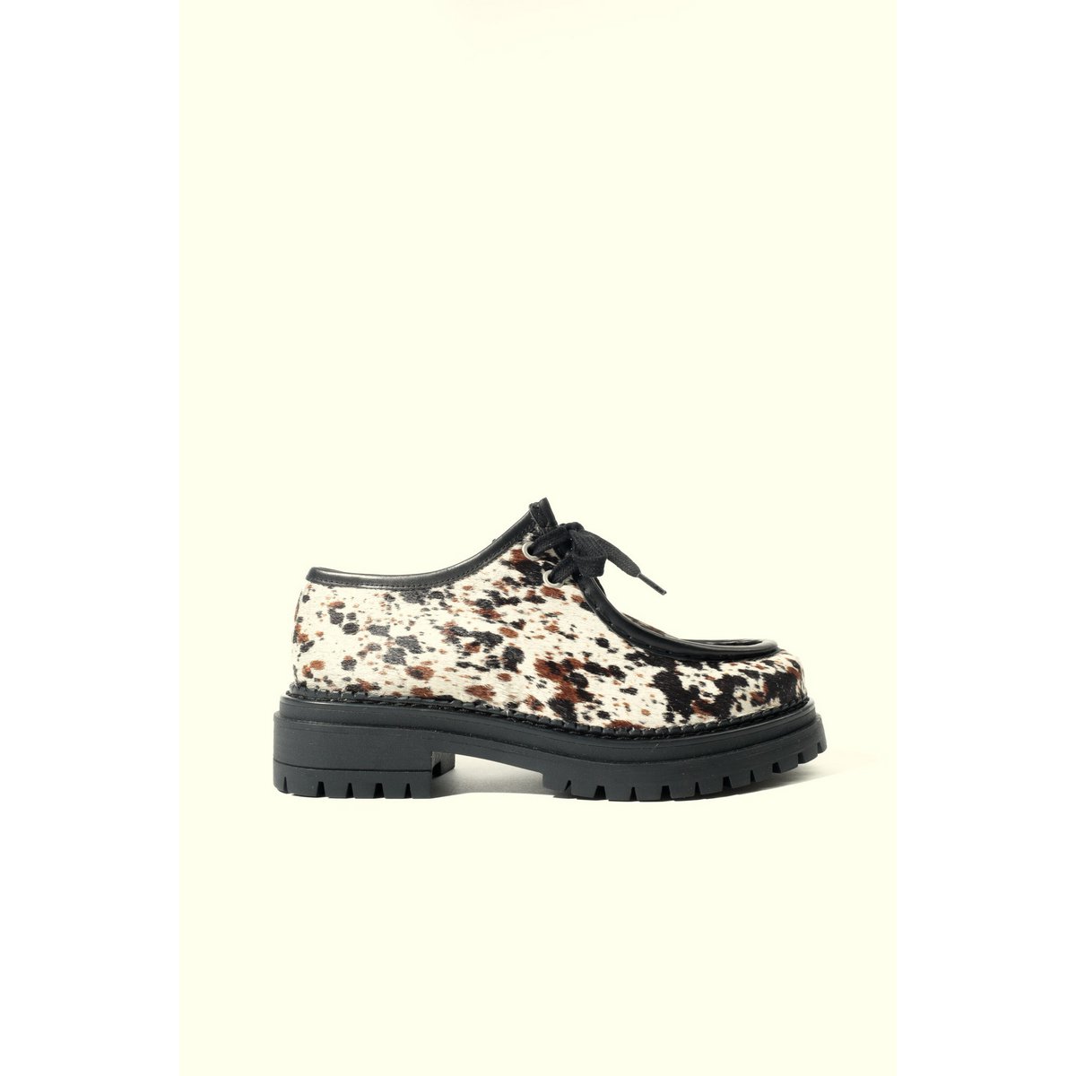 ODDA COW PRINT – Wallabee-Schuhe mit dicker Sohle