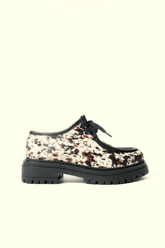 ODDA COW PRINT – Wallabee-Schuhe mit dicker Sohle