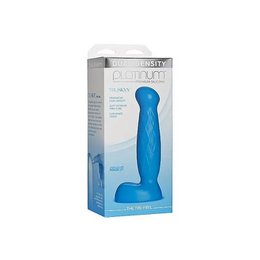 Doc Johnson Dual Density Platinum Dildo - The True Feeling - Blue - Truskyn Silicone - 5,5 tommer