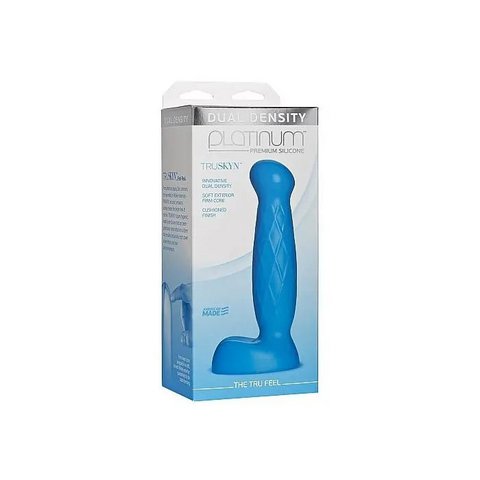 Doc Johnson Dual Density Platinum Dildo - Das wahre Gefühl - Blau - Trukyn Silicon - 5,5 Zoll