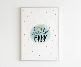 Poster Hello Baby (blu)