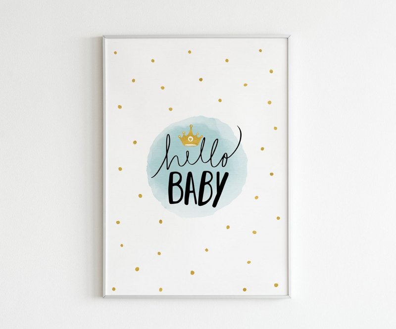Hello Baby poster (blue)