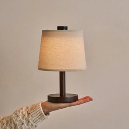 Rover dunkelbraune wiederaufladbare Holzlampe