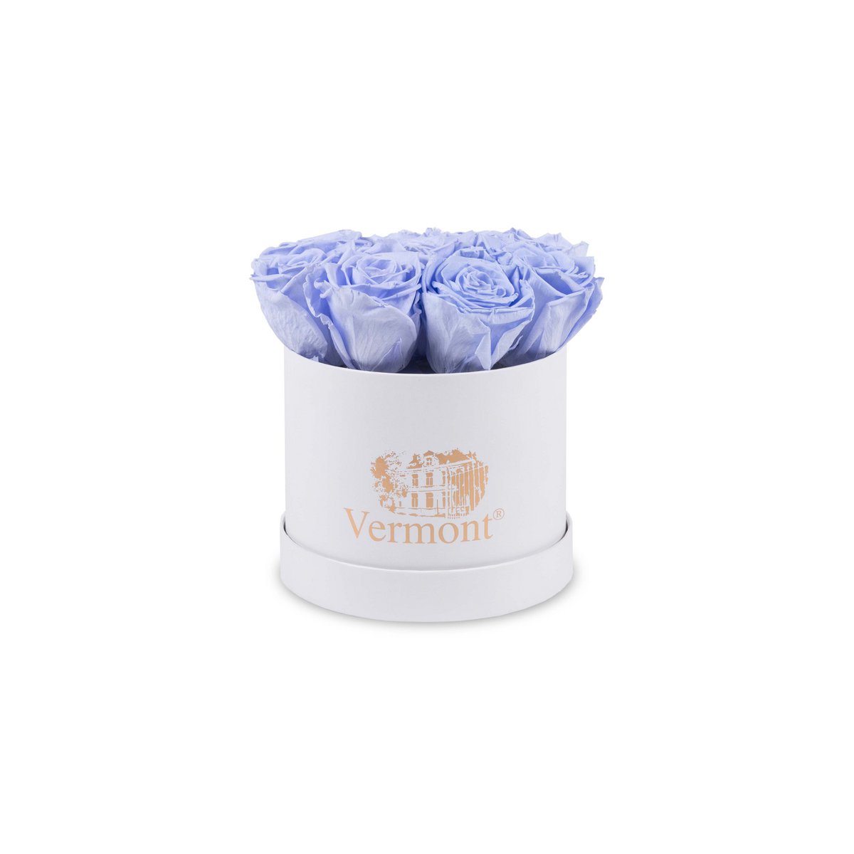 White Rose Box Lavender Roses