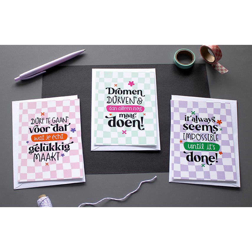 Postcard Success Entrepreneurship // Quote Dare to Do Dreams
