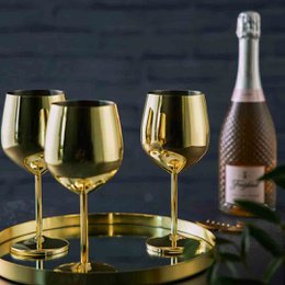 Wine glass gold 4x50cl