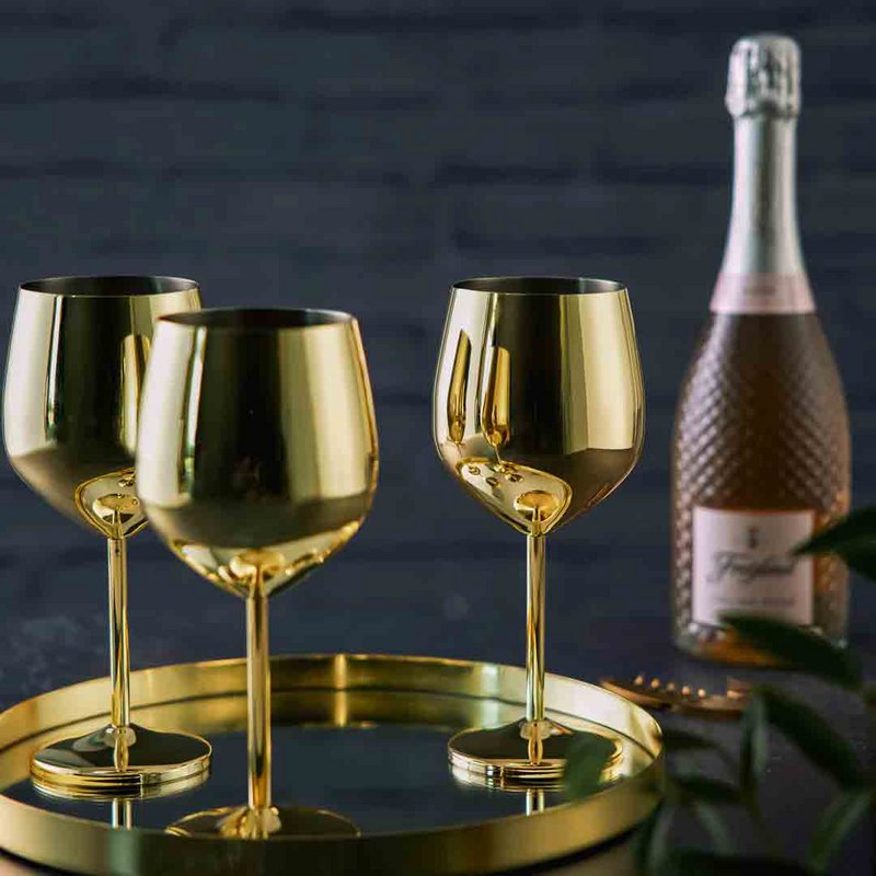 Wine glass gold 4x50cl