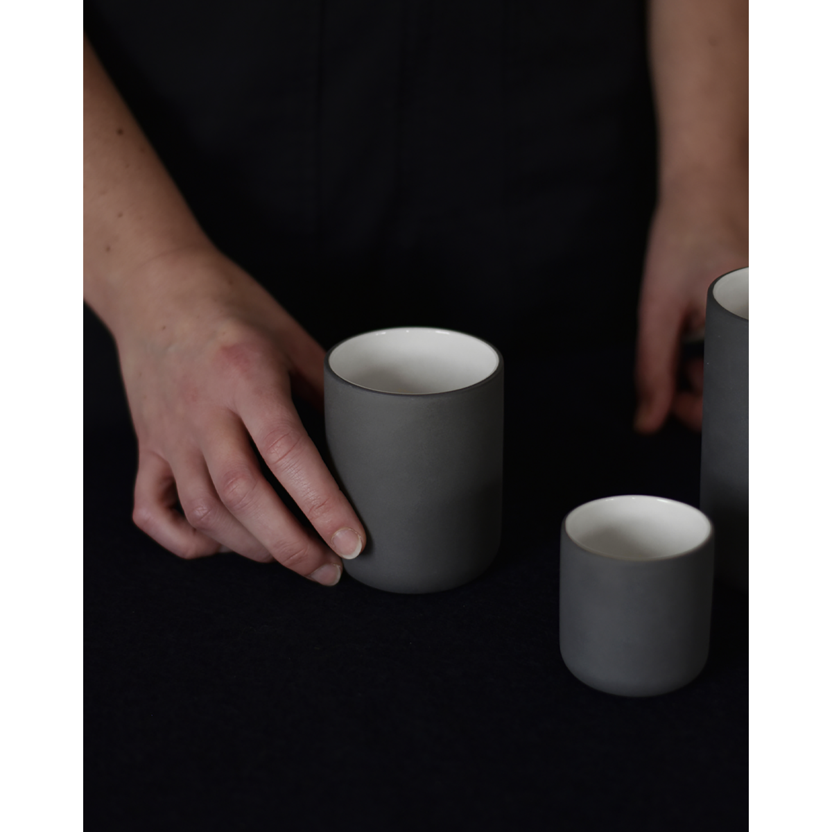 Coffee mug Fundament | dark grey / white