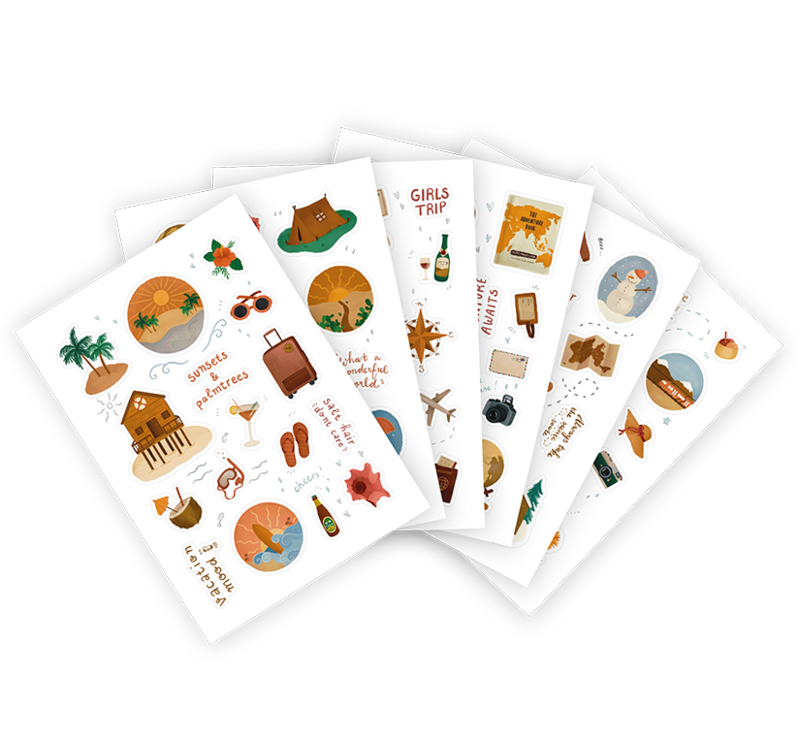 Reise-Aufkleber-Set