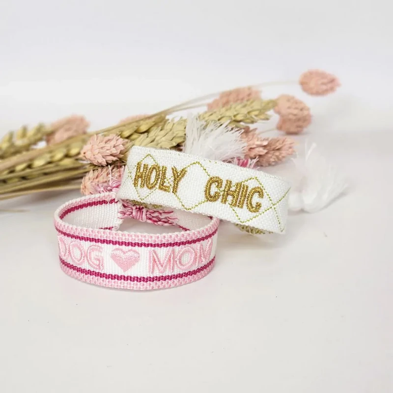 Braccialetto intrecciato Mom Light Pink