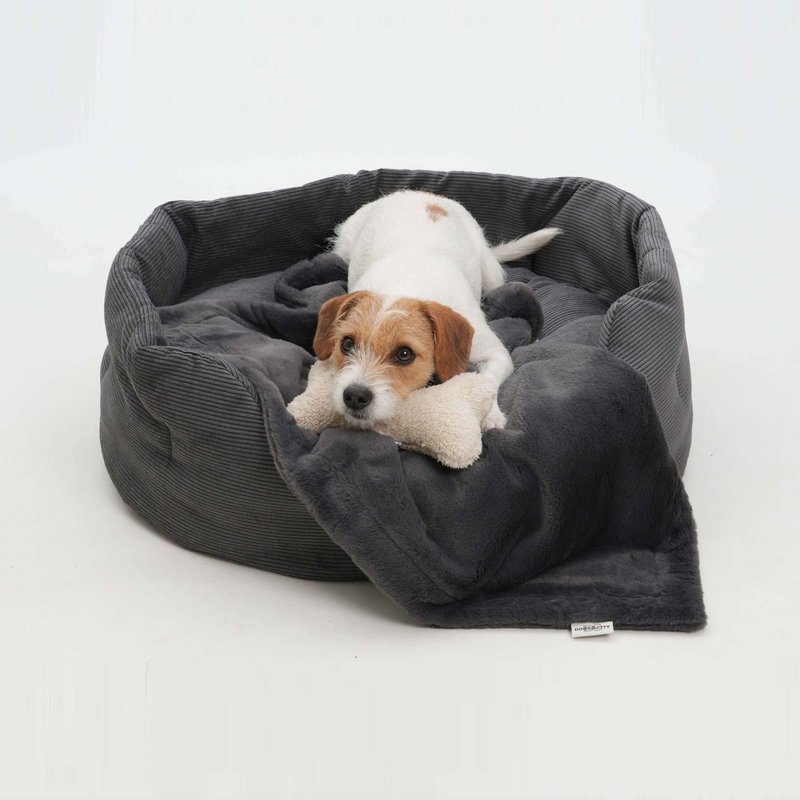 Hundekörbchen Chelsea Cord graphit