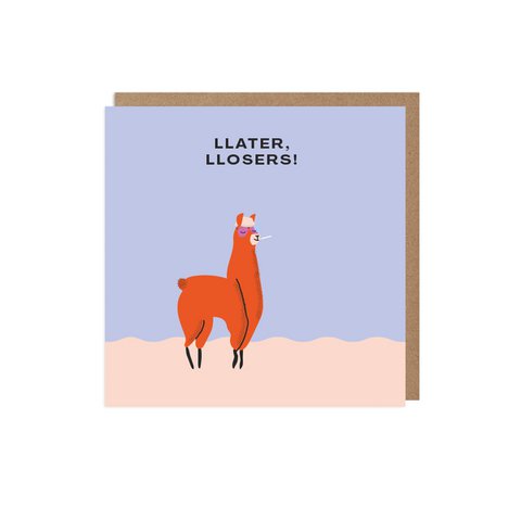 Llater Llosers Gonzo Llama Leaving Card