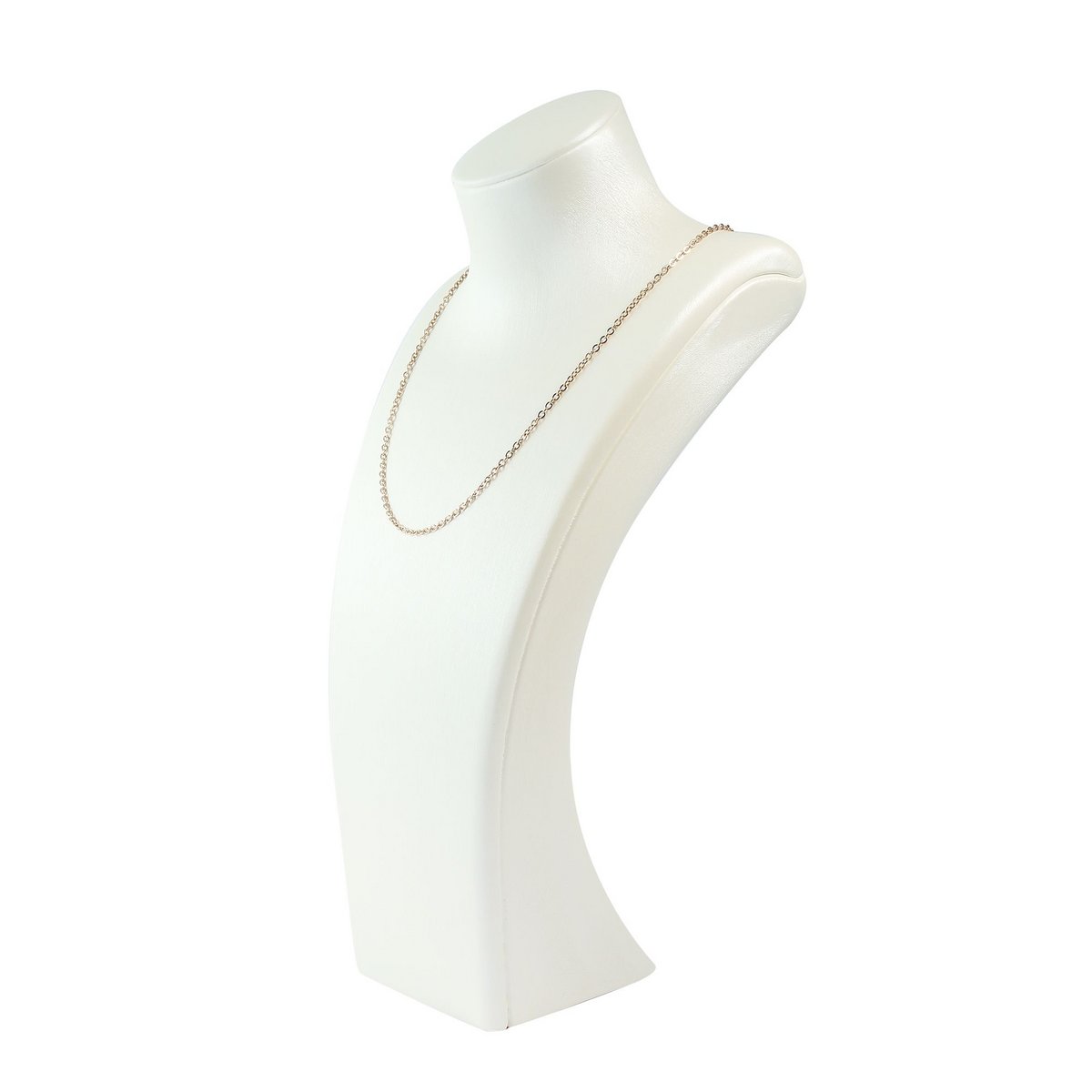 Buste, PU-bekleed, glanzend, 32,5 x 16 x 8,5 cm, wit