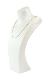 Buste, PU-bekleed, glanzend, 32,5 x 16 x 8,5 cm, wit