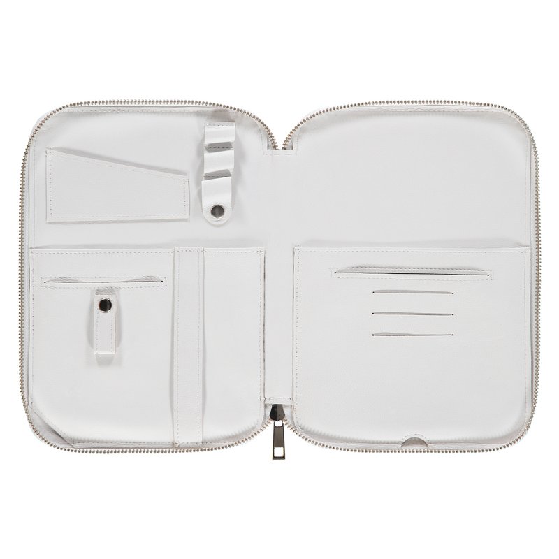 Mallette de bureau en cuir Madda - blanc