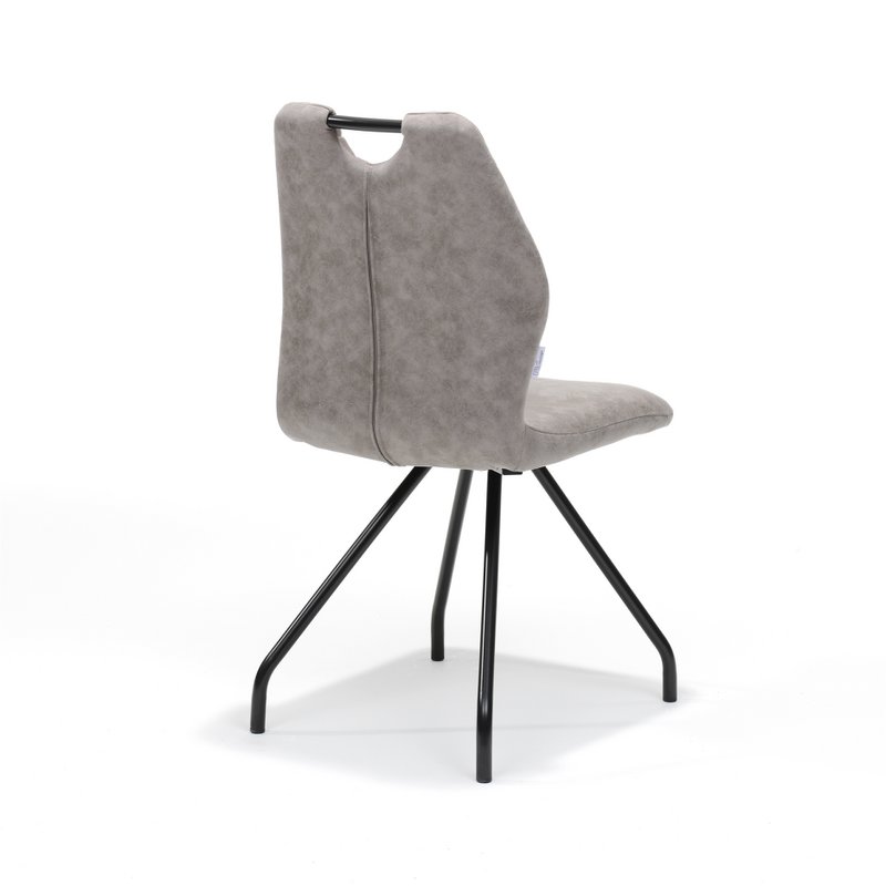 Stuhl Carlos Black Stoff weiche Kiesel