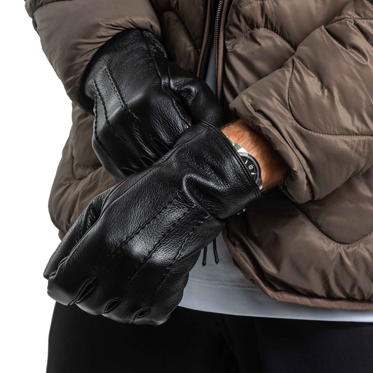 CHARLIE goatskin gloves with cashmere wool lining - touch function