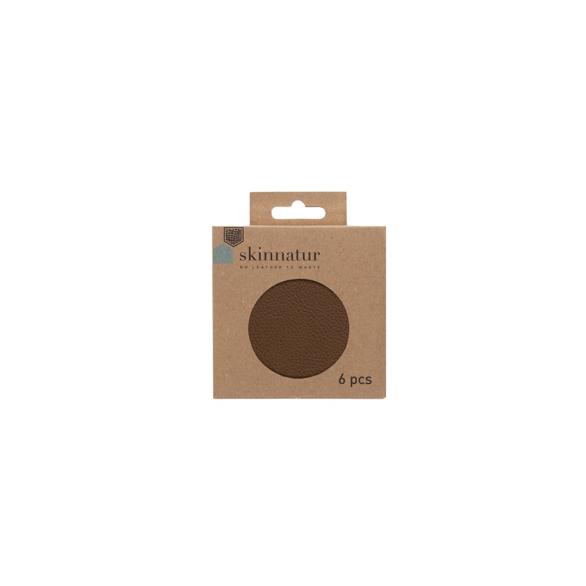 Sottobicchiere Skinnatur | pelle riciclata | Circa 10 cm | set da 6