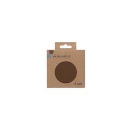 Sous-verre Skinnatur | cuir recyclé | Environ 10 cm | lot de 6