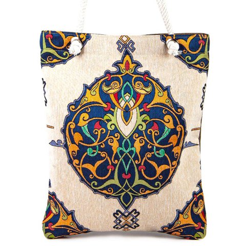 Shoulder bag - boho -style tulip - 38x35cm