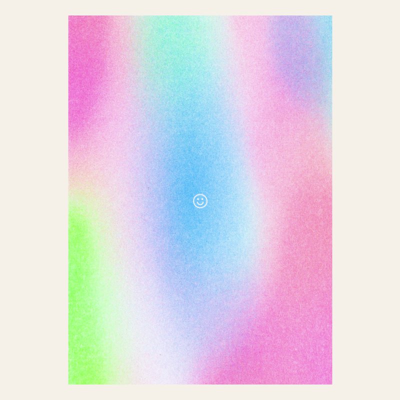 Risographie Postkarte – Smilie Verlauf – DIN A6