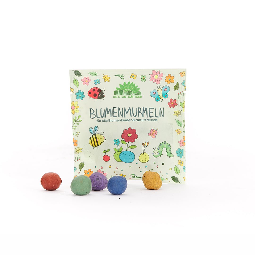 5 Blumenmurmeln im Tütchen
