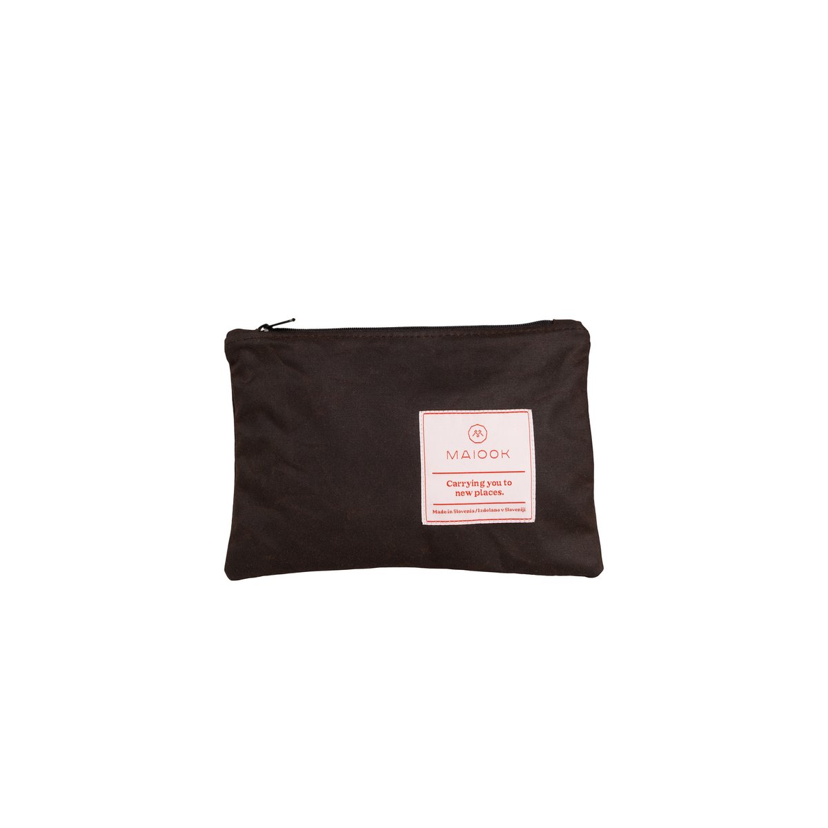 Bolsa de maquillaje de viaje de lona encerada, pequeña bolsa con cremallera de lona encerada resistente al agua