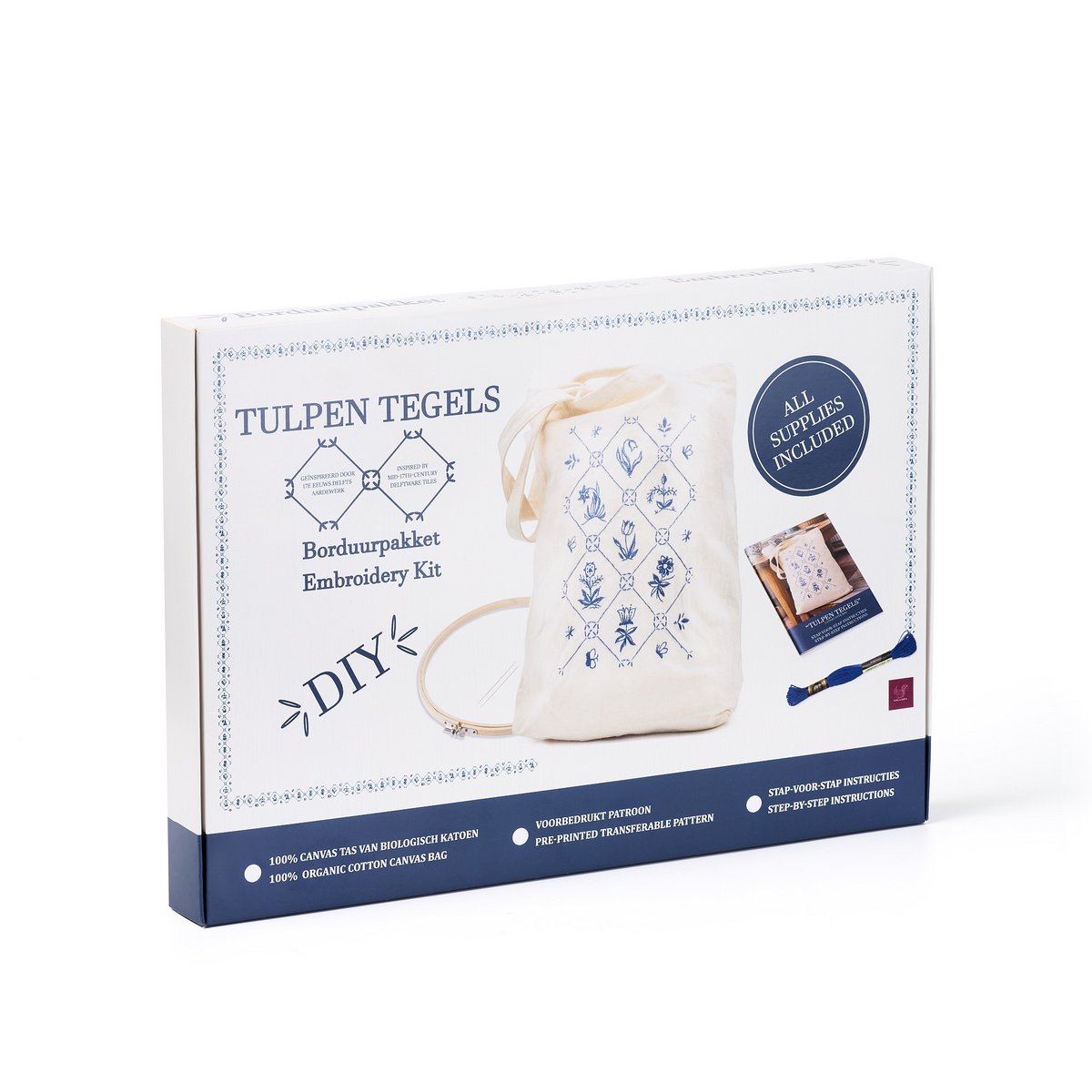 DIY Tote Bag Borduurpakket "Tulpentegels"