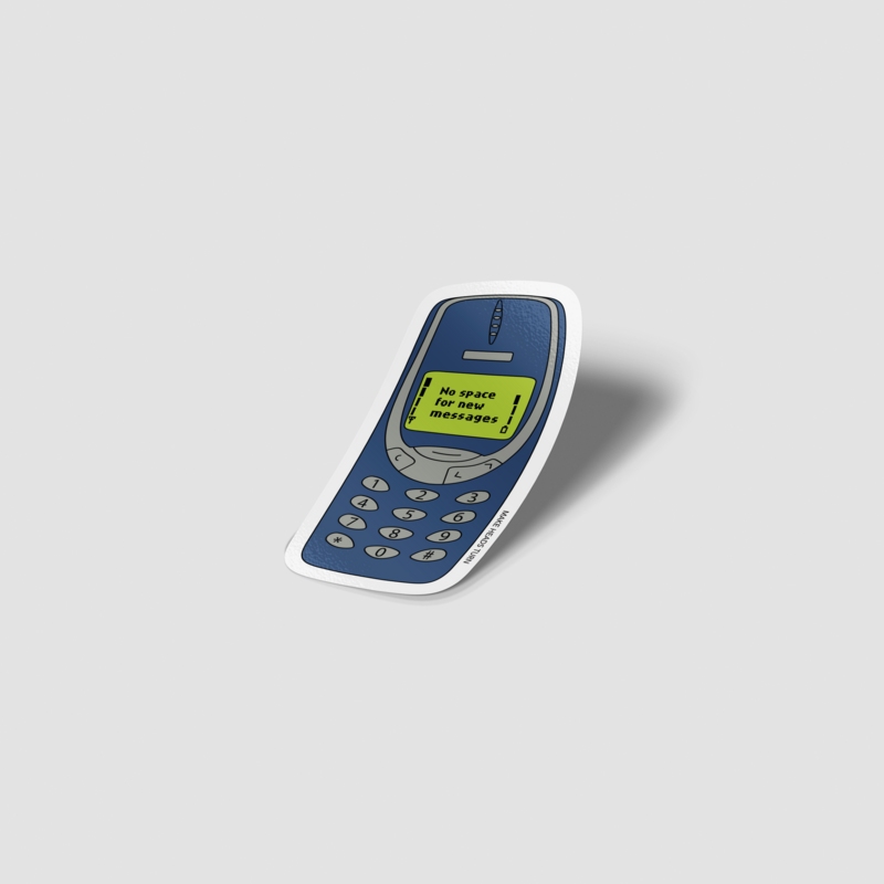 Gestanste sticker "Brick Phone Nokia"