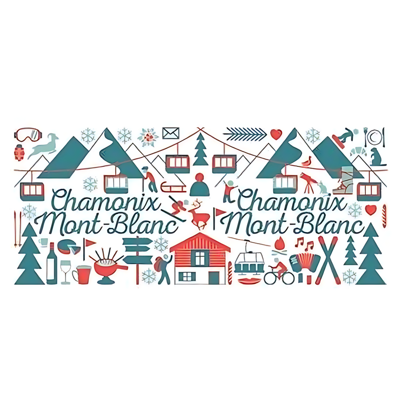 Ceramic mug - Chamonix icons